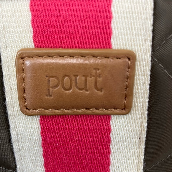 POUT Designer Baby Diaper Bag Quilted Large Brown - Picture 5 of 16